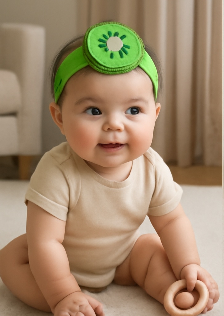 Bandeau bébé imprimé kiwi
